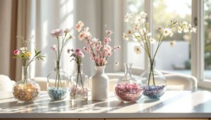 Glasvasen nicht nur für Blumen: Kreative Ideen, die jeden Raum verwandeln